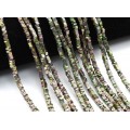 Бусины из гематита квадратик 3*1мм цв.зеленый хамелеон, 39см, 396 бусин