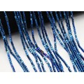 Бусины из гематита треугольные 3*3мм цв.синий, 40см, 139 бусин