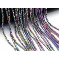 Бусины из гематита кубик 3мм цв.хамелеон, 40см, 154 бусины