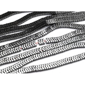 Бусины из гематита волна 6*3мм, 40,5см, 187 бусин