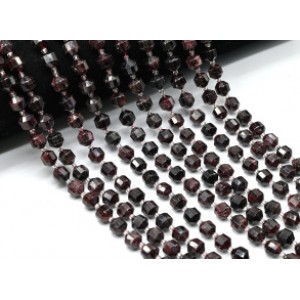 Бусины из граната граненые 9*10мм, 39см, 35 бусин
