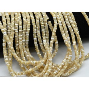 Бусины из перламутра диски 5*2мм цв.кремовый, 40см, 175 бусин Бусины из перламутра диски 5*2мм цв.кремовый, 40см, 175 бусин