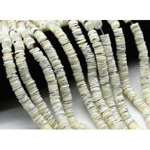 Бусины из перламутра диски 9*2мм цв.белый, 38см, 208 бусин