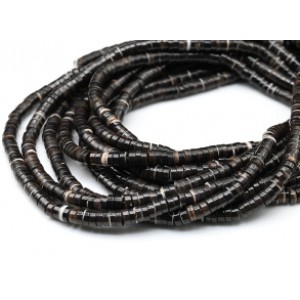 Бусины из перламутра тонированного диски 4мм цв.шоколадный, 40см, 225 бусин