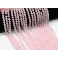 Бусины из розового кварца шарик гр.6мм, 38см, 62 бусины