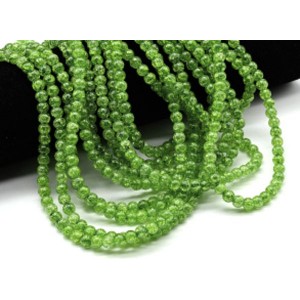 Бусины из сахарного кварца тонированного шарик 6мм цв.зеленый, 37,5см, 69 бусин (иск.)
