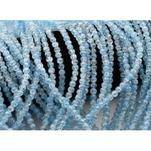 Бусины из сахарного кварца тонированного шарик 4мм цв.голубой, 38см, 97 бусин (иск.)