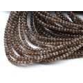 Бусины из сахарного кварца тонированного шарик 4мм цв.шоколадный, 37см, 99 бусин (иск.)