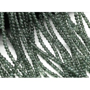 Бусины из сахарного кварца тонированного шарик 4мм цв.графит, 38см, 98 бусин (иск.)