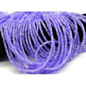 Бусины из сахарного кварца тонированного шарик 4мм цв.сиреневый, 37см, 98 бусин (иск.)