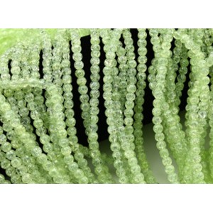 Бусины из сахарного кварца тонированного шарик 4мм цв.салатовый, 38см, 98 бусин (иск.)