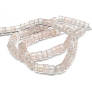 Бусины из розового кварца диски 7*4мм, 41см, 93 бусины