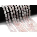 Бусины из Мадагскарского розового кварца цилиндр с гранями 6*10мм, 38,5см, 31 бусина Бусины из Мадагскарского розового кварца цилиндр с гранями 6*10мм, 38,5см, 31 бусина