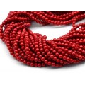Бусины из коралла (имитация) шарик 4,5мм, 40см, 93 бусины (иск.)