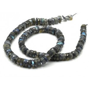 Бусины из лабрадора диски с гранями 8мм, 40,5см, 131 бусина Бусины из лабрадора диски с гранями 8мм, 40,5см, 131 бусина