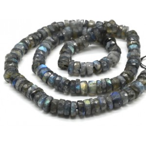 Бусины из лабрадора диски с гранями 7,5мм, 41см, 134 бусины