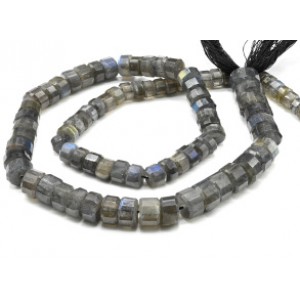 Бусины из лабрадора диски на увеличение, 41см, 94 бусины, 43,4г