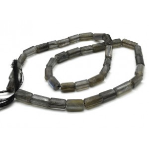 Бусины из лабрадора цилиндр на увеличение, 41см, 38 бусин