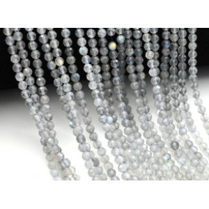 Бусины из лабрадора шарик гр.4мм, 38,5см, 92 бусины