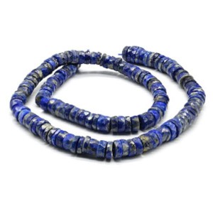 Бусины из лазурита афганского диски с гранями 7-8мм, 41см, 148 бусин
