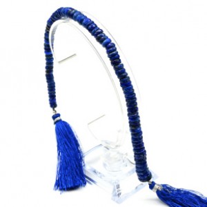 Бусины из лазурита афганского диски с гранями 5-8мм, 20см, 82 бусины