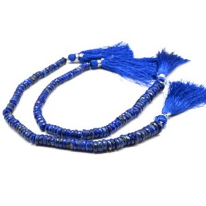 Бусины из лазурита афганского диски с гранями 6-8мм, 20см, 80 бусин