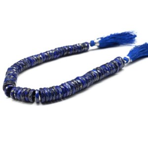 Бусины из лазурита афганского диски с гранями 8-10мм, 20,5см, 85 бусин