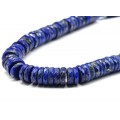 Бусины из лазурита афганского диски с гранями 9-10мм, 20см, 77 бусин