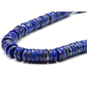 Бусины из лазурита афганского диски с гранями 9-10мм, 20см, 77 бусин