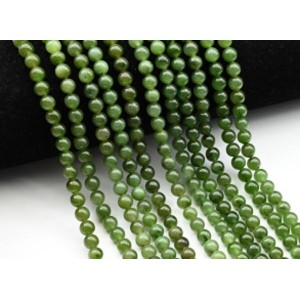 Бусины из нефрита шарик 6мм, 38см, 65 бусин