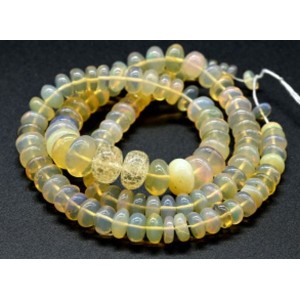 Бусины из Опала рондель на увеличение 41см, 111 бусин, 19г