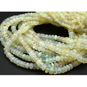 Бусины из Опала рондель на увеличение 46см, 177 бусин, 13,8г