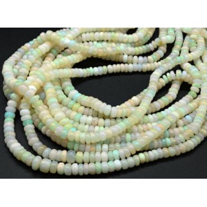 Бусины из Опала рондель на увеличение 43см, 138 бусин, 17,9г