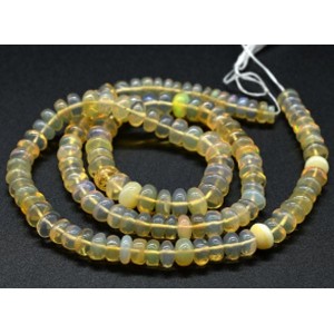 Бусины из Опала рондель на увеличение 41см, 132 бусины, 13,1г