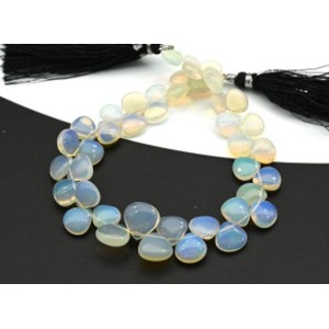 Бусины из опала капля на увеличение 20см, 45 бусин, 8,9г