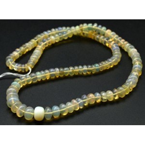 Бусины из Опала рондель на увеличение 41,5см, 132 бусины, 14,4г Бусины из Опала рондель на увеличение 41,5см, 132 бусины, 14,4г