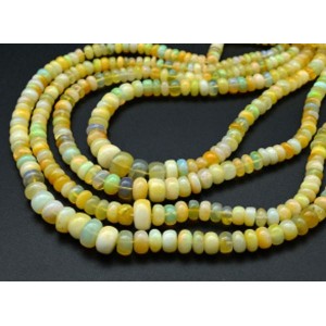 Бусины из Опала рондель на увеличение 45см, 185 бусин, 14г