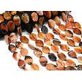 Бусины из сардоникса овал витой 20*27мм, 41см, 14 бусин Бусины из сардоникса овал витой 20*27мм, 41см, 14 бусин