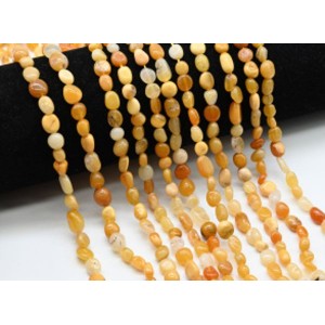 Бусины из сердолика галтовка 5*8мм, 38см, 51 бусин