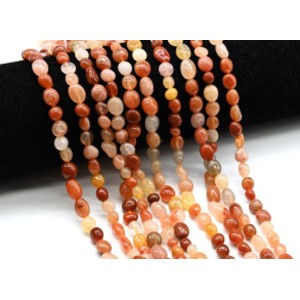 Бусины из сердолика галтовка 5*8мм, 39см, 54 бусины Бусины из сердолика галтовка 5*8мм, 39см, 54 бусины