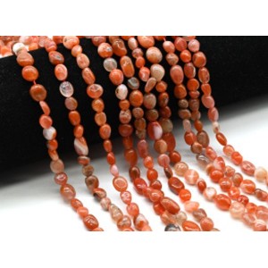 Бусины из сердолика галтовка 5*8мм, 39см, 56 бусин