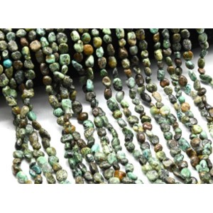 Бусины из хризоколлы галтовка 5*8мм, 38см, 53 бусины