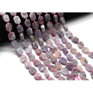 Бусины из турмалина розового овал 10*12мм, 40см, 27 бусин