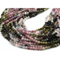 Бусины для рукоделия из турмалина шарик гр.3мм, 38,5см, 121 бусина