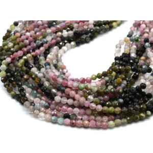 Бусины для рукоделия из турмалина шарик гр.3мм, 38,5см, 121 бусина