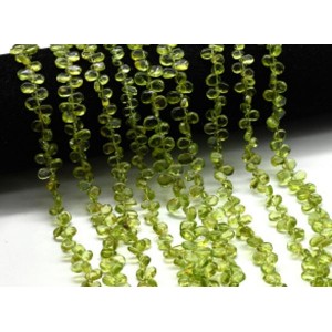 Бусины из хризолита капля 4*7мм, 26,5см, 87 бусин