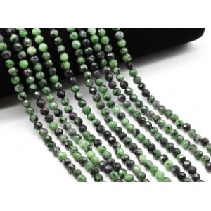 Бусины из цоизита (нат.) шарик гр.6,5мм, 38см, 62 бусины