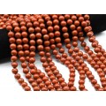 Бусины из яшмы красной шарик 10мм, 35,5см, 36 бусин Бусины из яшмы красной шарик 10мм, 35,5см, 36 бусин