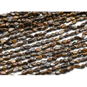 Бусины из бронзита галтовка 5*8мм, 39см, 47 бусин