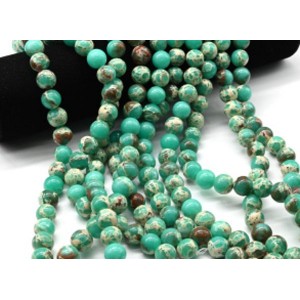 Бусины из варисцита шарик 12мм цв.зеленый, 37см, 31 бусина (иск.)